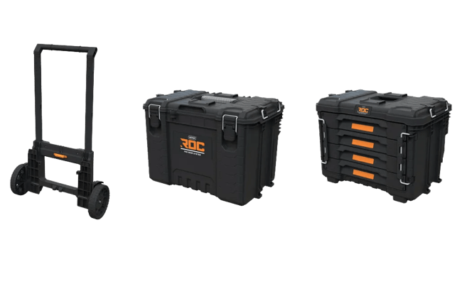 מערכת כלים מקצועית ניידת - ארגז כלים XL + 4 מגירות ROC