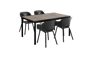 Signature Porto Tisch 160 cm + 4x Noa Stühle Graphit -