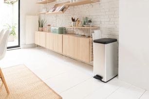 Decobin Slimbin Prullenbak 40L - Zilver - Prullenbakken