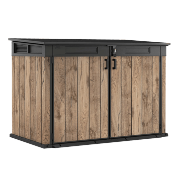 Coffre de jardin Signature effet bois 2020L - Marron aspect Douglas - Abri de jardin