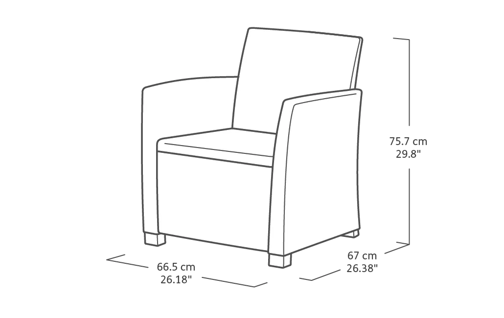 Mia 4 Seater Lounge Set With Storage Table - Graphite