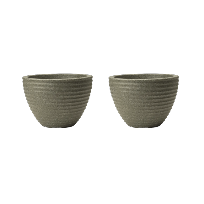 Honey Pot Low Planter 49cm Set of 2 - Marble Green