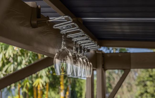 Outdoor Bar Gazebo 7.5x6.5 Shade Structure - Keter US