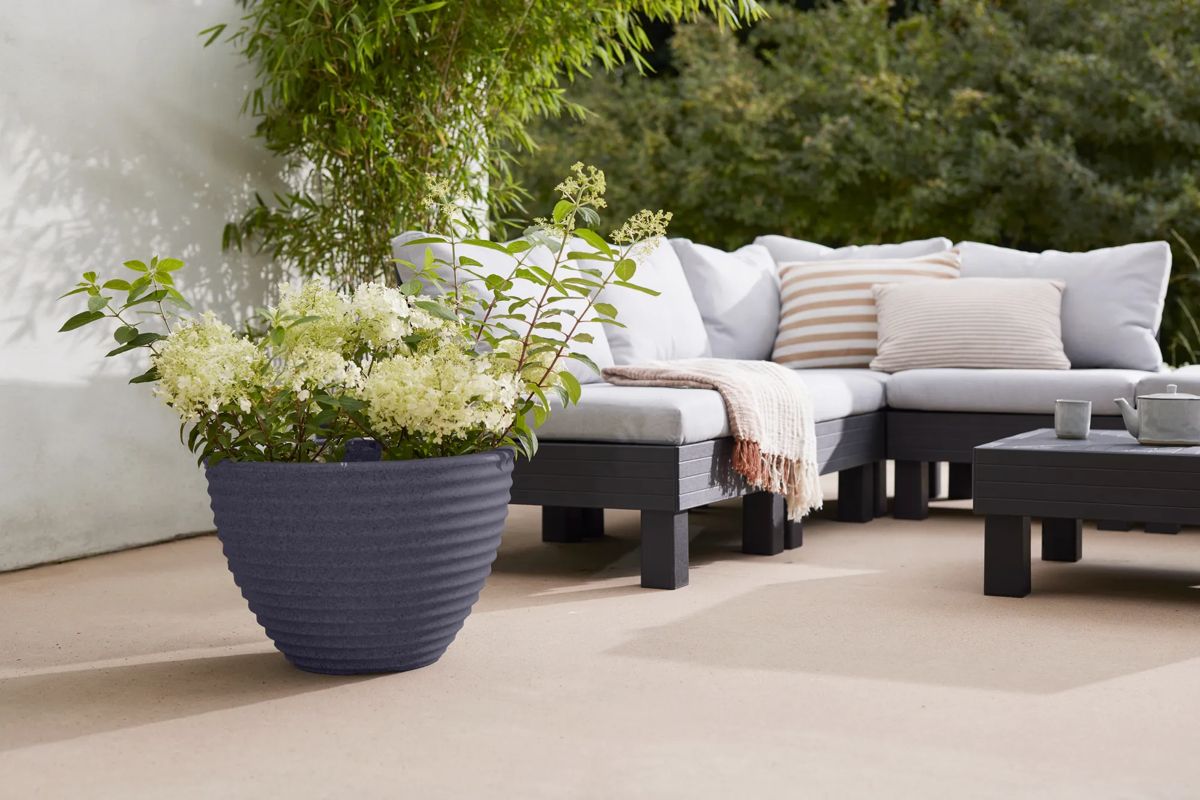 Honey Pot Low Planter 49cm Set of 2 - Millstone Grey