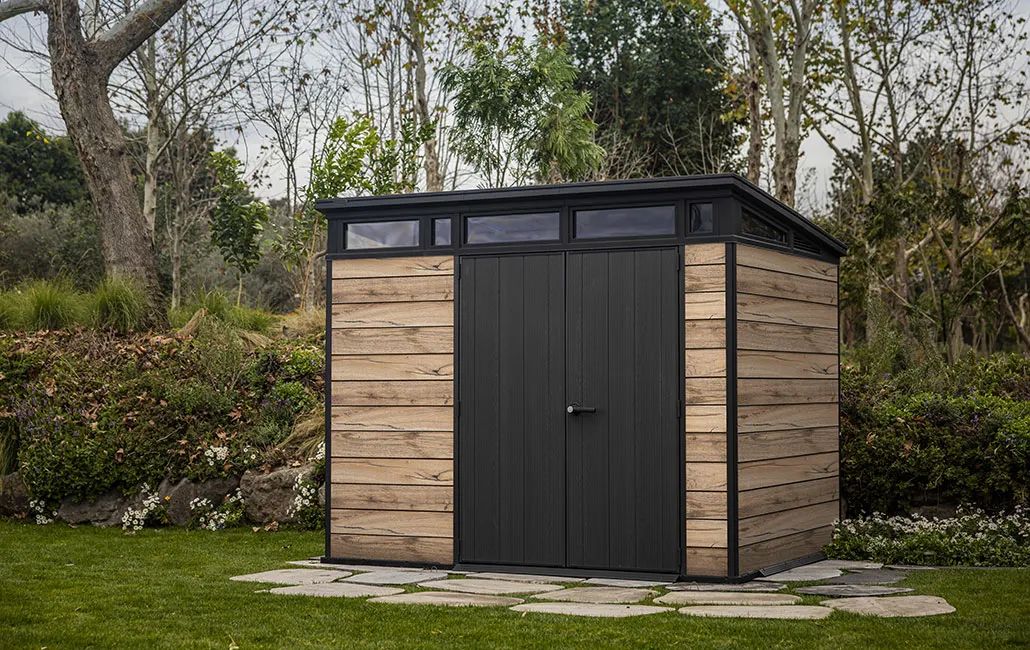 Signature Pine Brown Storage Shed - 9x7 Shed - Keter US