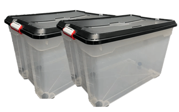 2 ארגזים נעים מובר 60 ליטר XL - קופסאות אחסון | ארגזים נעים