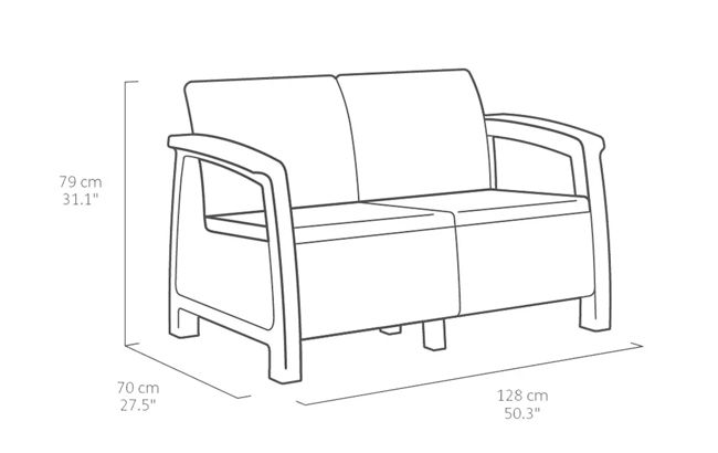 Conjunto de exterior de 4 plazas Bahamas - Grafito