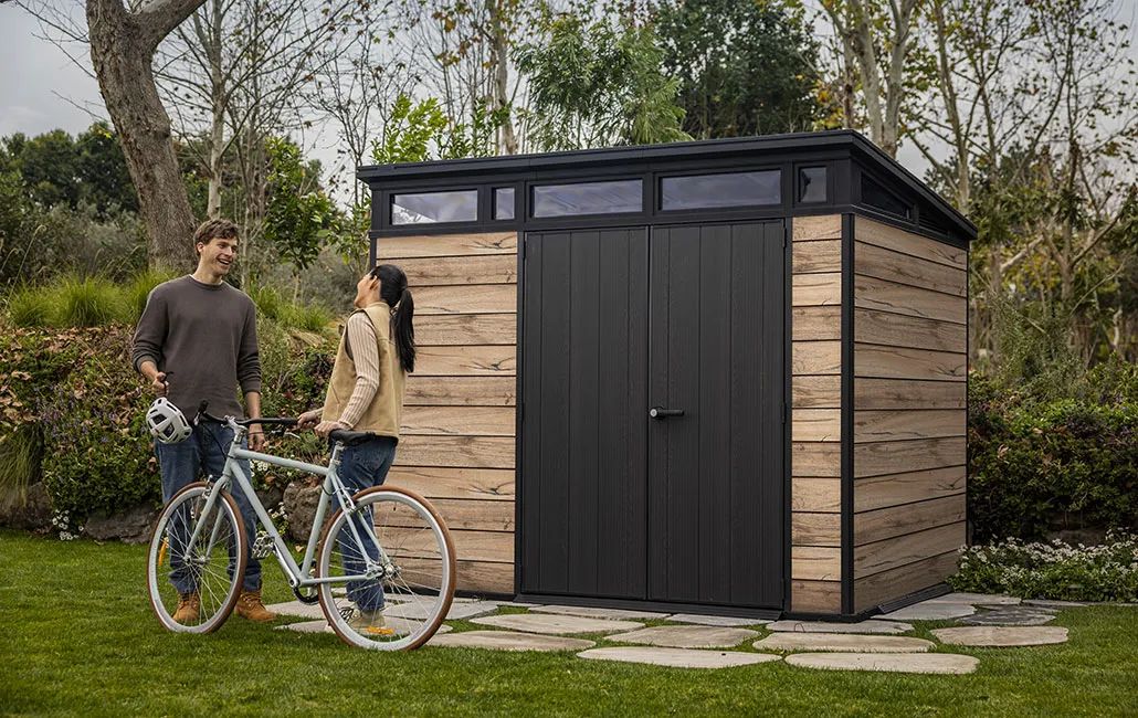 Signature Pine Brown Storage Shed - 9x7 Shed - Keter US
