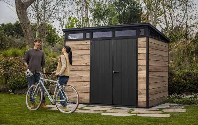 Abri de jardin Signature 97 - 6m2 - Marron aspect Douglas