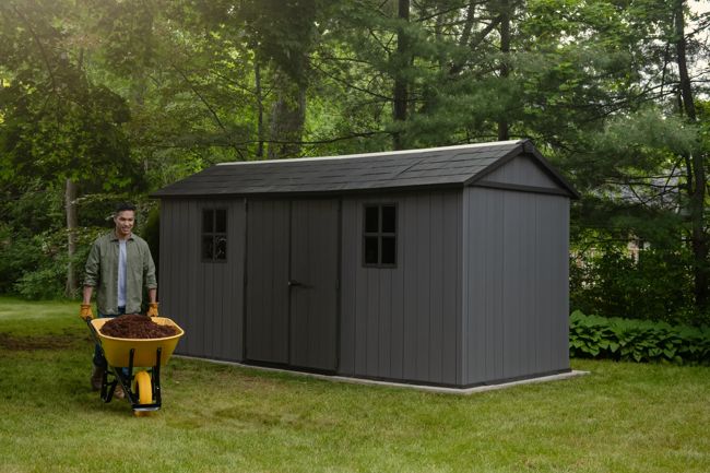 Newton Plus 7515 Tuinhuis - 230x476x246cm - Grijs