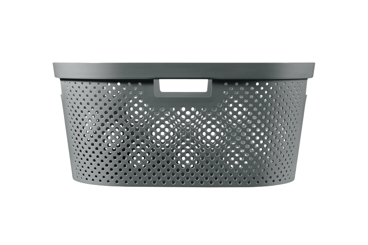 Infinity Dots Wasmand 40L - Antraciet