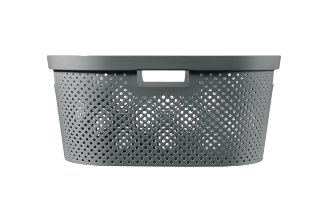 Infinity Dots Wasmand 40L - Antraciet