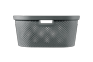 Infinity Dots Wasmand 40L - Antraciet