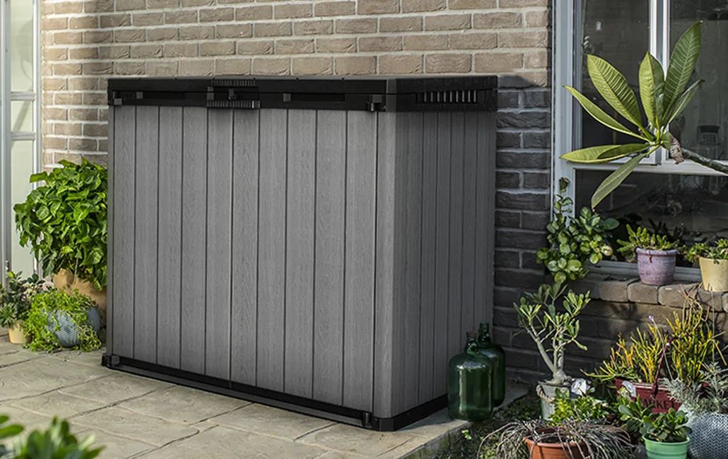 Cobertizo de exterior SIO Darwin - 141x82x120 cm y 1150L - Gris