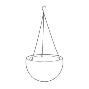 Graphite Hanging Sphere Planter & Flower Basket (Set of 2) - Keter US
