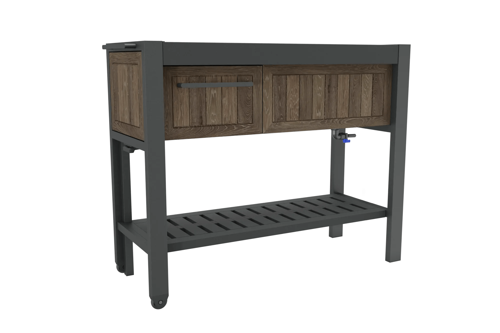 יחידת אירוח רב-תכליתית - דמוי עץ גוון חום אגוז