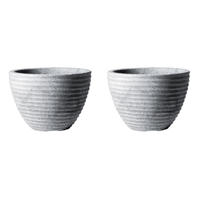 Honey Pot Low Planter 49cm Set of 2 - Alpine Grey