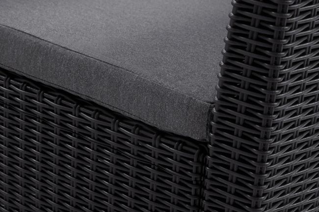 Mia 4 Seater Lounge Set With Storage Table - Graphite