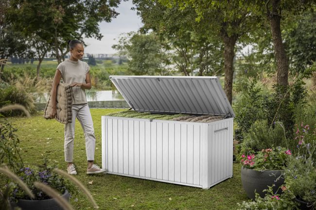 170 Gallon Outdoor Deck Box White - Keter US