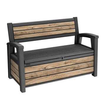 Signature 60 Gallon Outdoor Storage Bench - Pine Brown - Outdoor Benches