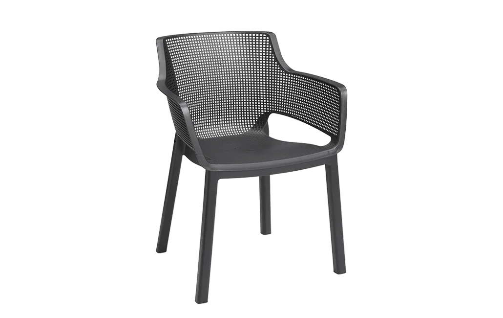 Fauteuil Elisa - Lot de 6 - Graphite