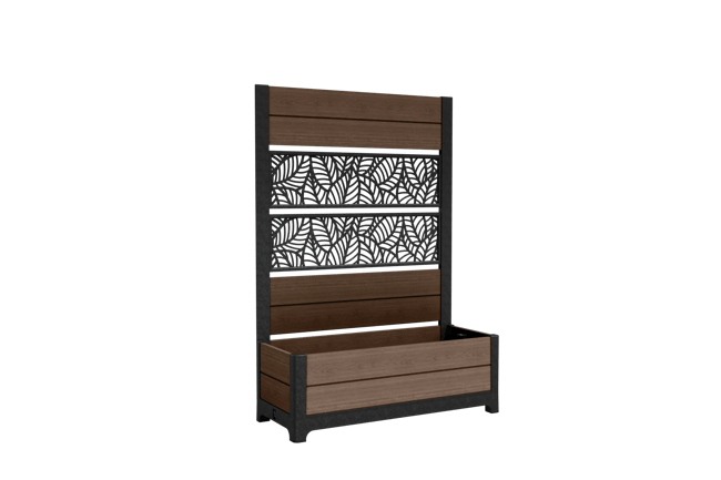 Tulip Leaf Screen Planter - Brown