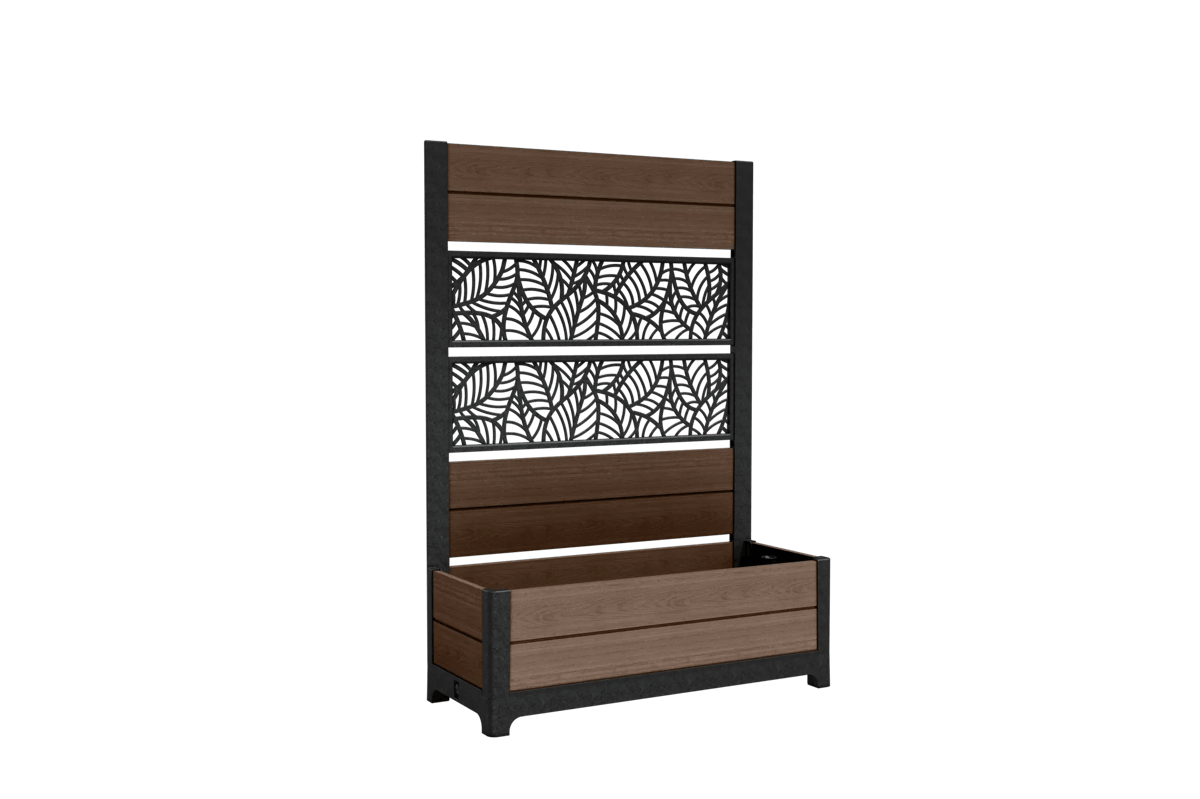 Tulip Leaf Screen Planter - Brown