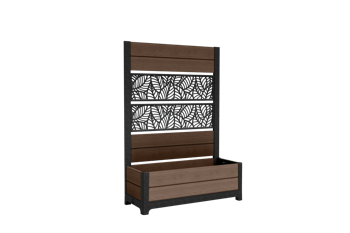 Tulip Leaf Screen Planter - Brown - Planters