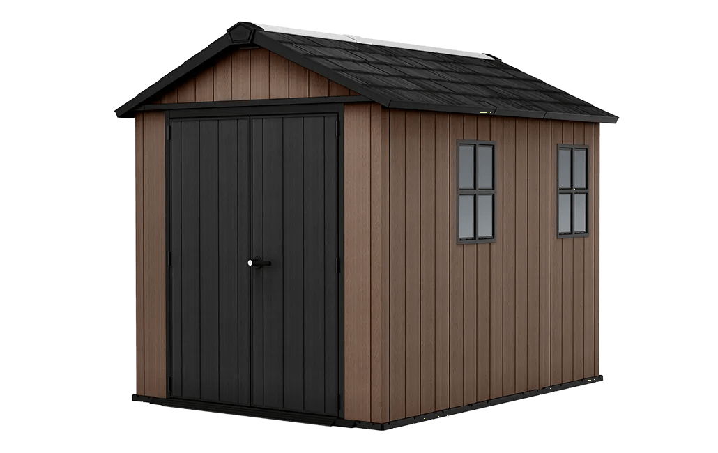 Caseta de exterior Newton Plus 759 - 230x287x246 cm y 5,7m2 - Marrón