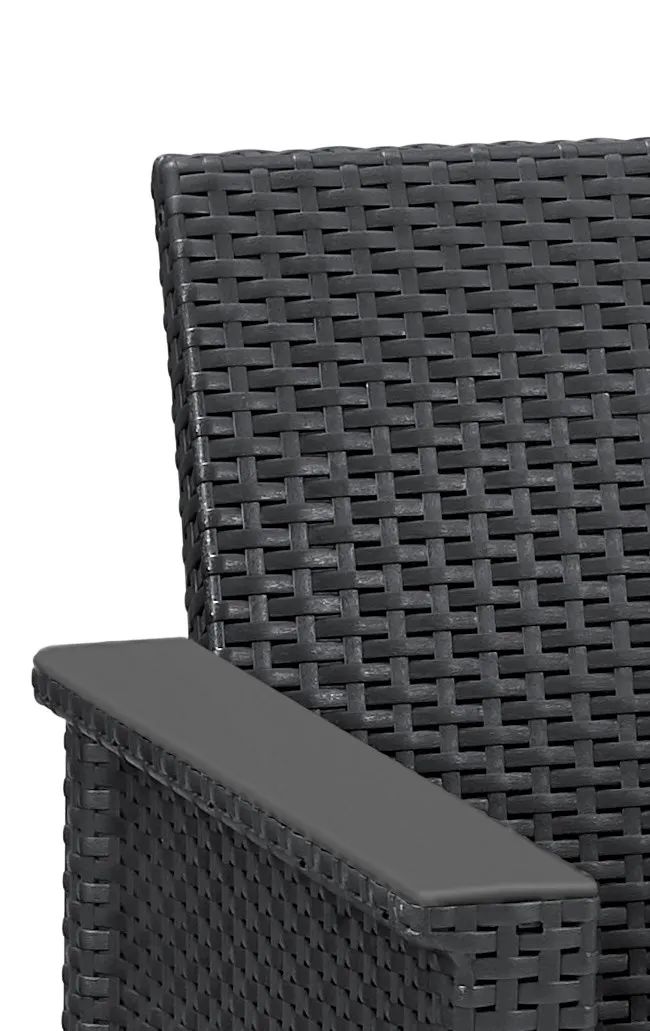 Salon de jardin Tahiti 2 places  - Graphite