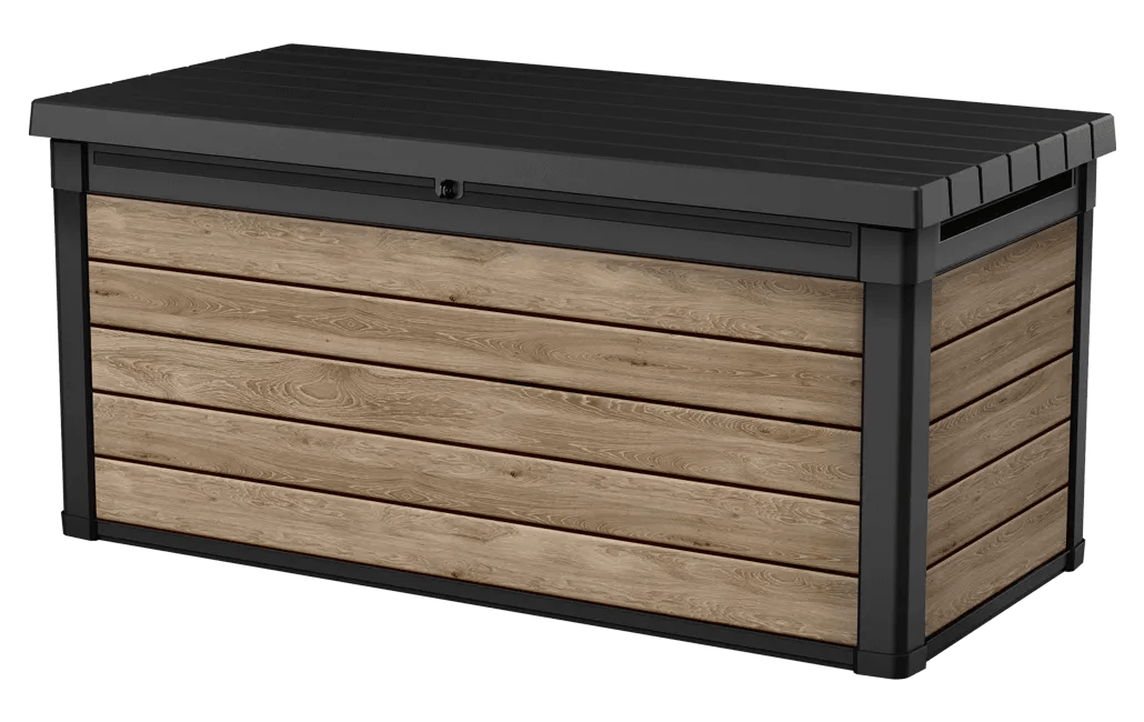 Signature Ashwood Brown 150 Gallon Storage Deck Box - Keter US