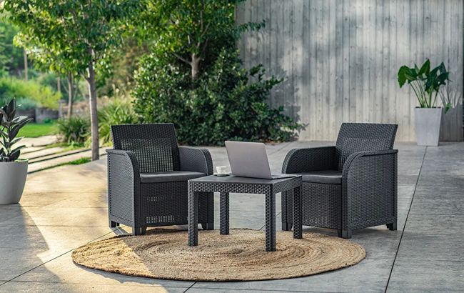 Rosalie 2 Seater Balcony Set - Grey