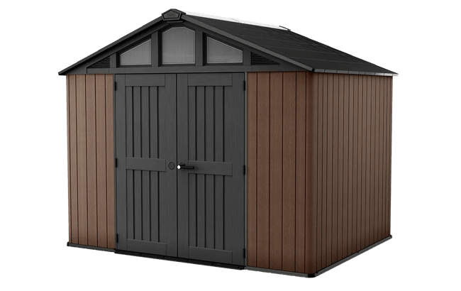 Abri de jardin Stronghold 108 - 7,7m2 - Marron Aspect Bois