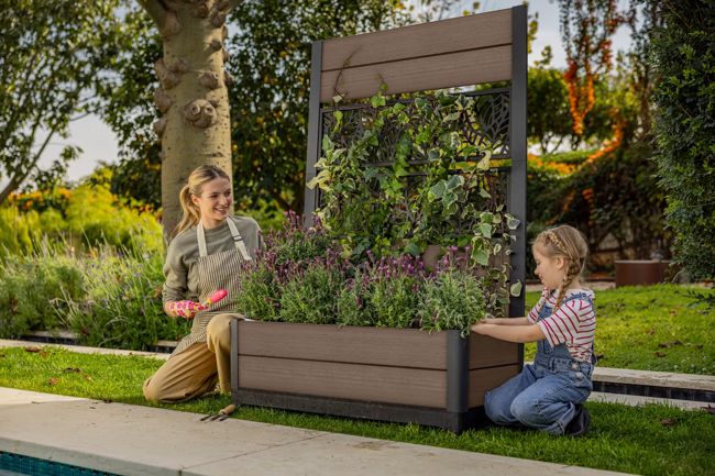 Tulip Leaf Screen Planter - Brown