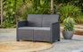 Emma 4 Seater Garden Set, With Storage Table  - Grey