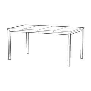 Signature Porto Tisch 160 cm + 4x Noa Stühle Silver Sage -