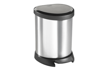 פח אשפה דקו עם פדל 5 ליטר - כסוף - פחי אשפה