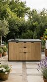 Outdoor Kitchen with Sink Venetian Brown - Keter US