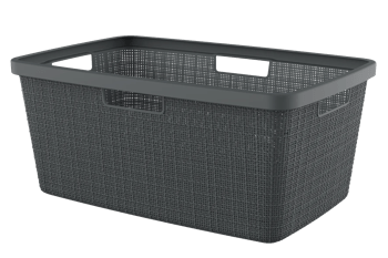 סל כביסה יוטה 46 ליטר - JUTE - אפור - גיגיות