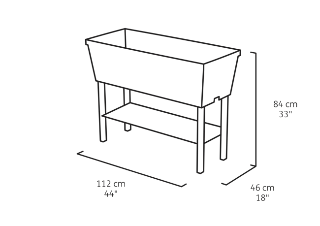 ערוגת גינה אלפרסקו - שחור