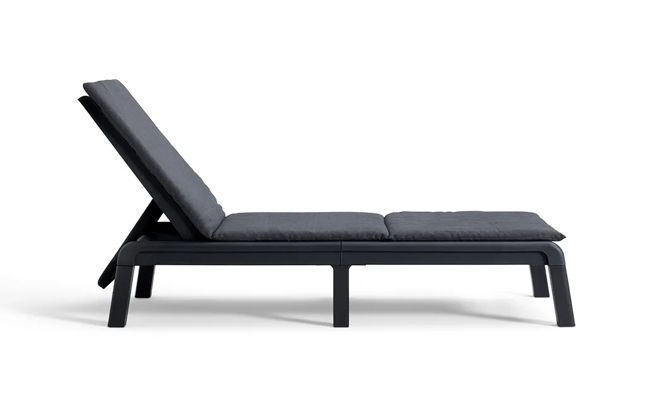 Mallorca Ligbed - 58x187.5x29 - Antraciet