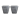 Piazza Square Planter 34cm Set of 2 - Alpine Grey - Planters