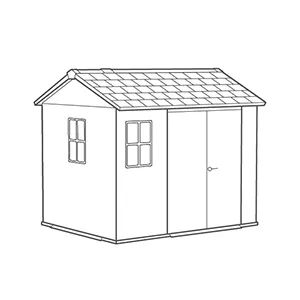 Apex 7.5x9 Storage Shed - חום אגוז