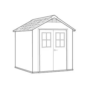 Abri de jardin Newton 757 - 4,5m² - Marron Aspect Bois