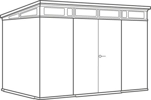 Cortina Graphite Large Storage Shed - 11x7 Shed - Keter US
