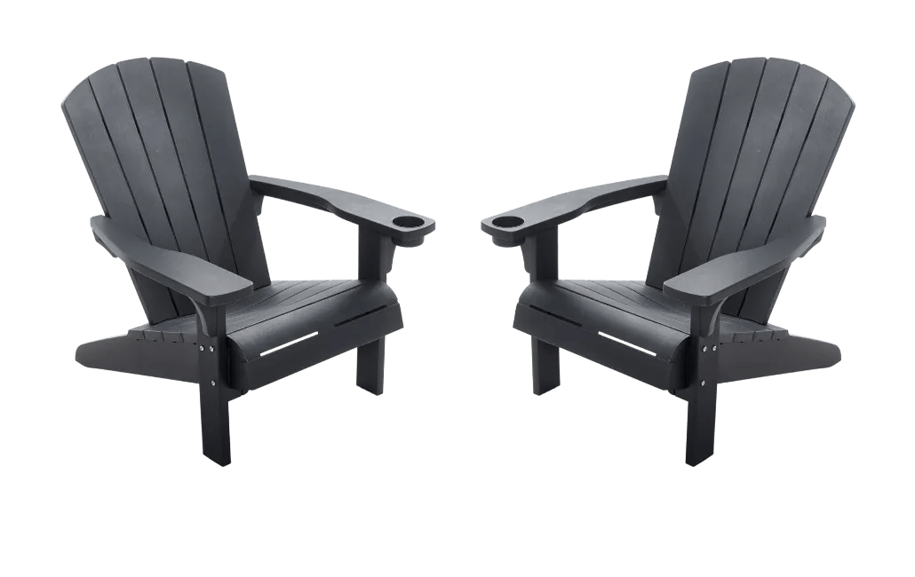 Alpine Adirondack Chair Set  - Grey