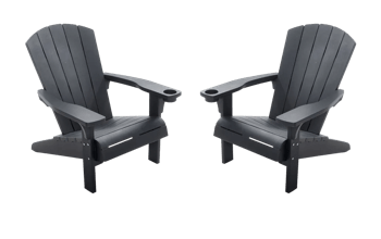Alpine Adirondack Chair Set  - Grey - Adirondack Chairs