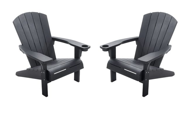 Alpine Adirondack Chair Set  - Grey