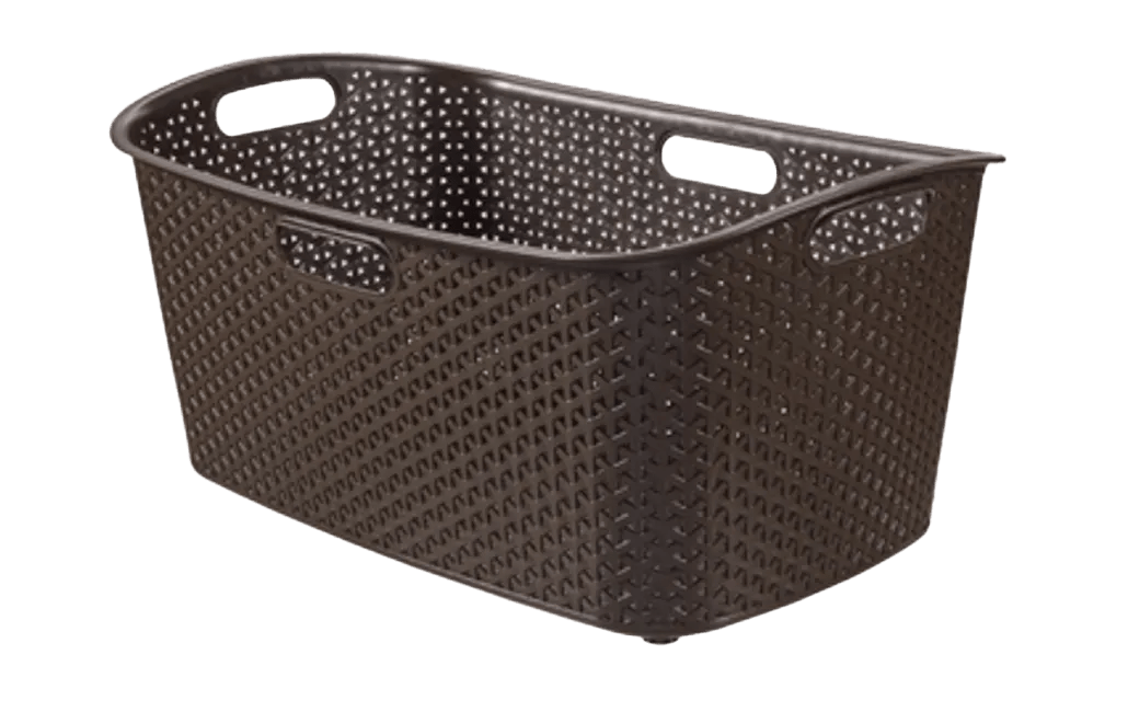 סלסלת כביסה סטייל ראטן 45 ליטר - STYLE - חום כהה