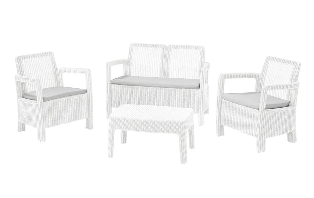 Conjunto de exterior de 4 plazas Tarifa - Blanco